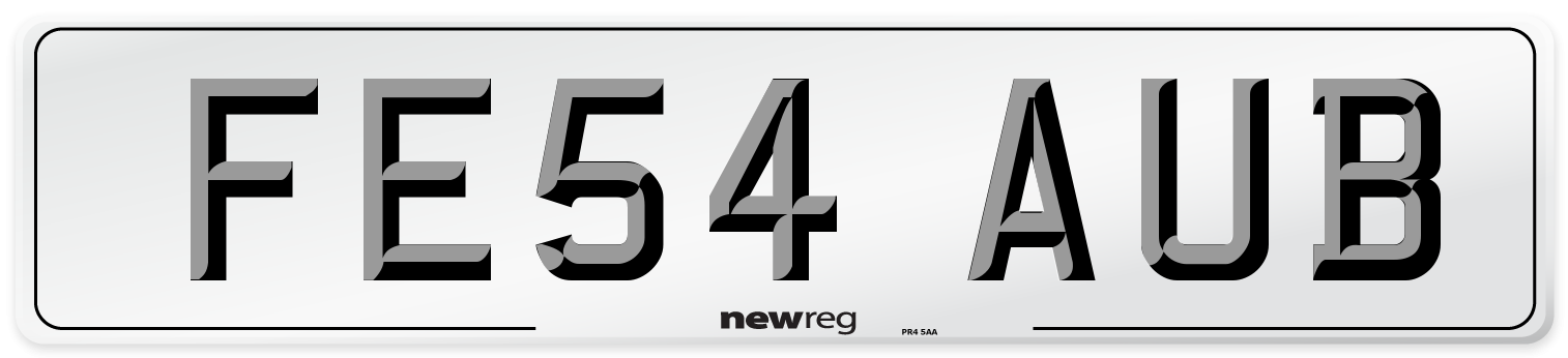 FE54 AUB Number Plate from New Reg